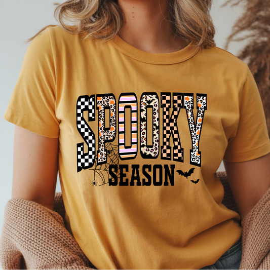 Checkered Spooky Season DTF Transfer