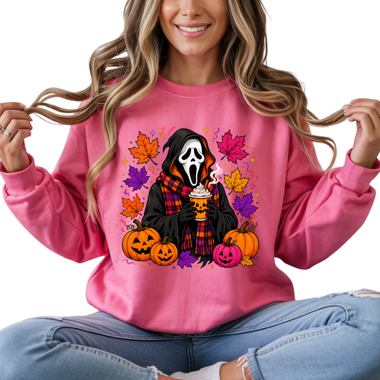 Colorful Fall Scare Ghost DTF Transfer