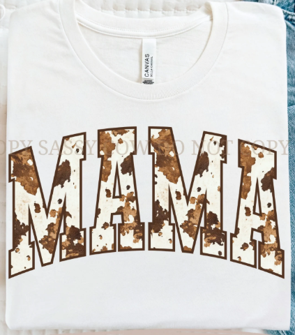 Design - Cow Hide Mama (Glitter)