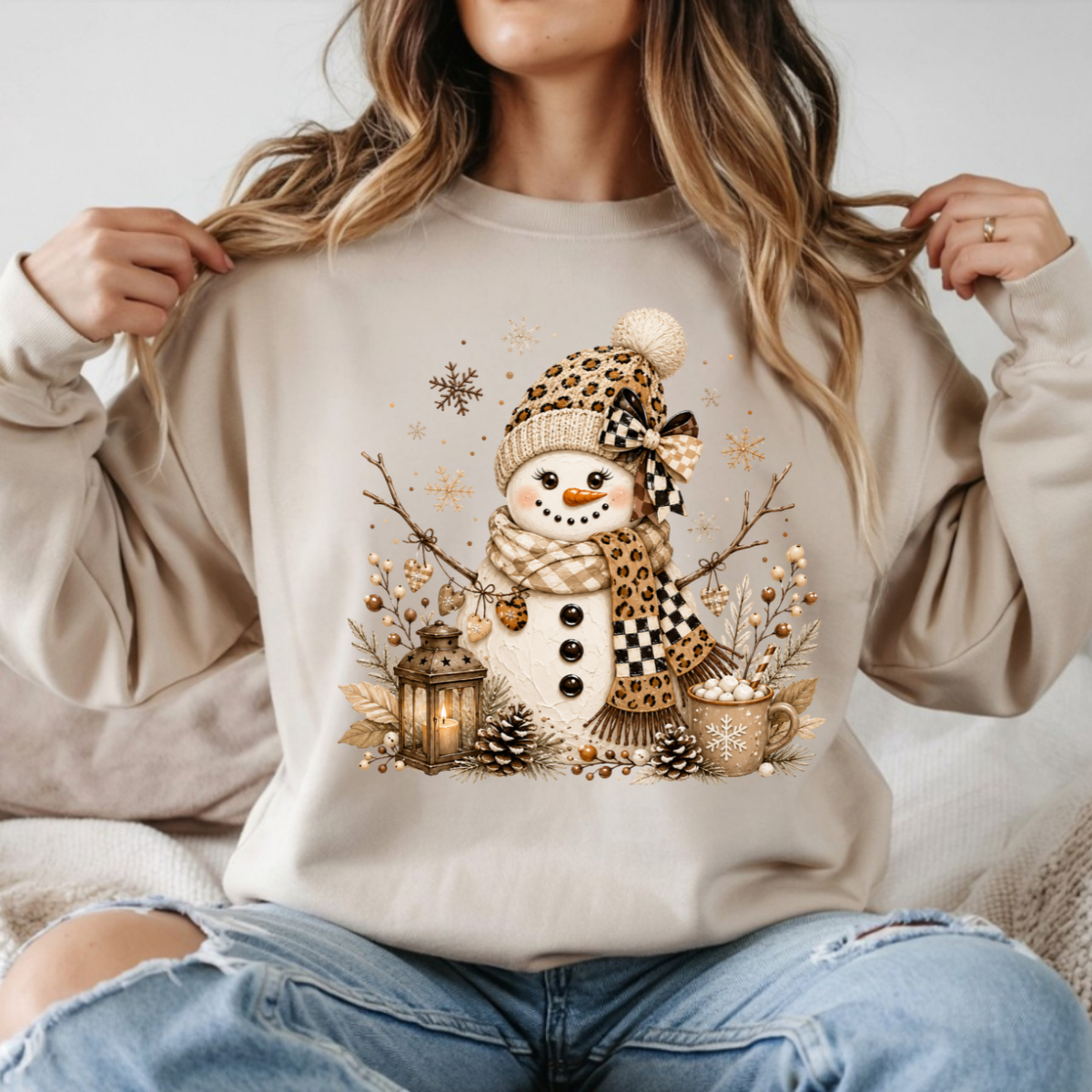 Cozy Snowman DTF Transfer