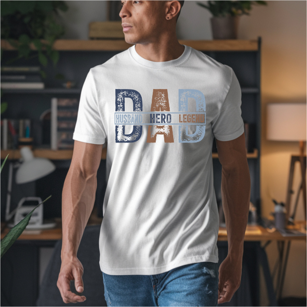Dad Husband Hero Legend DTF Transfer