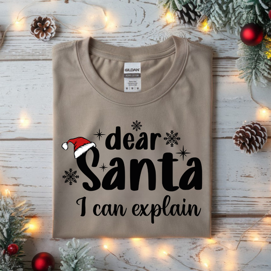 Dear Santa I Can Explain DTF Transfer