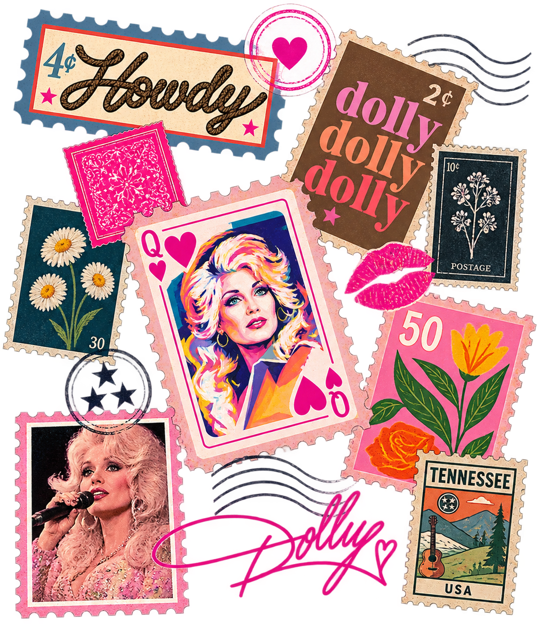 Dolly Stamps DTF Transfer