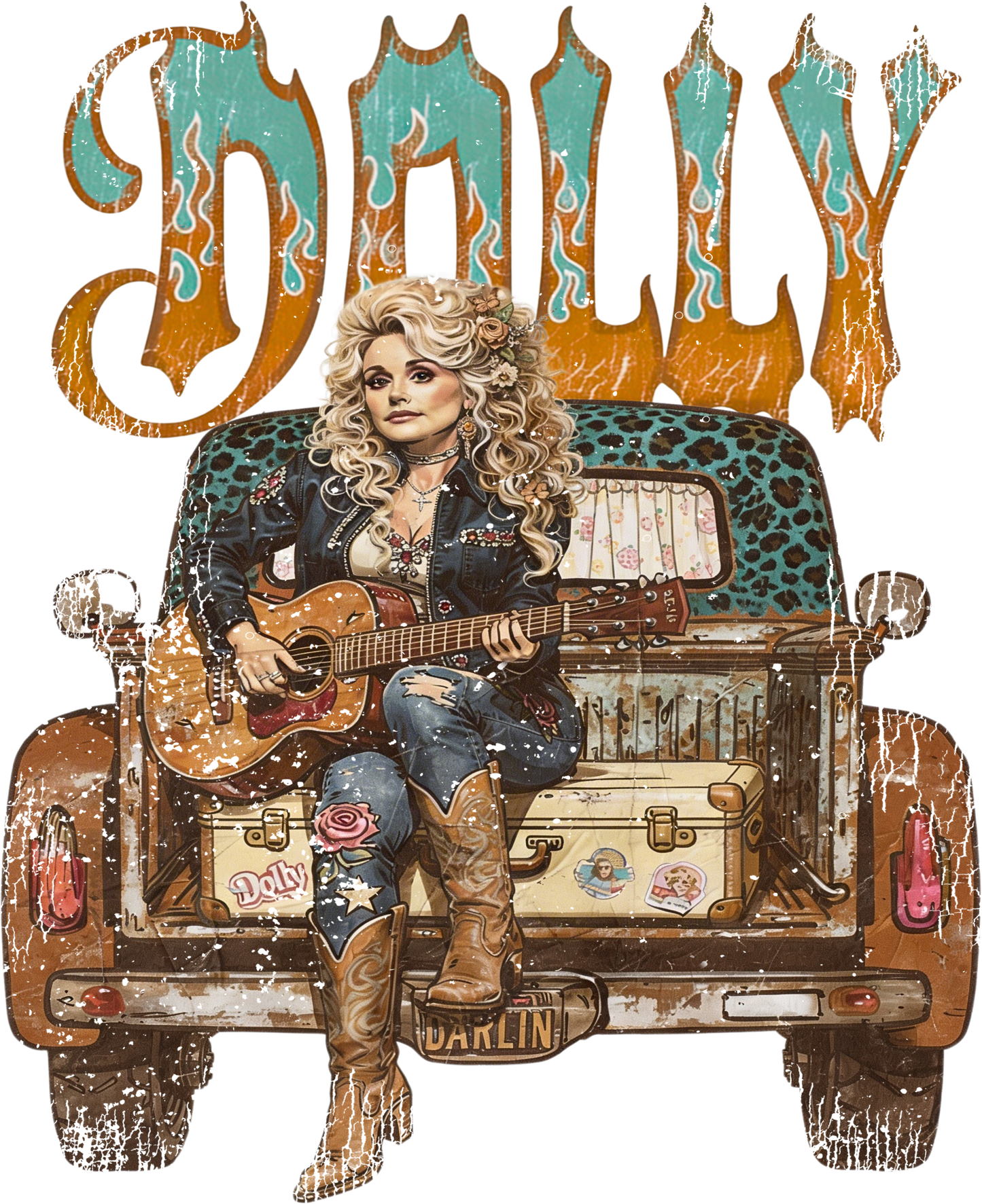 Dolly Truck DTF Transfer