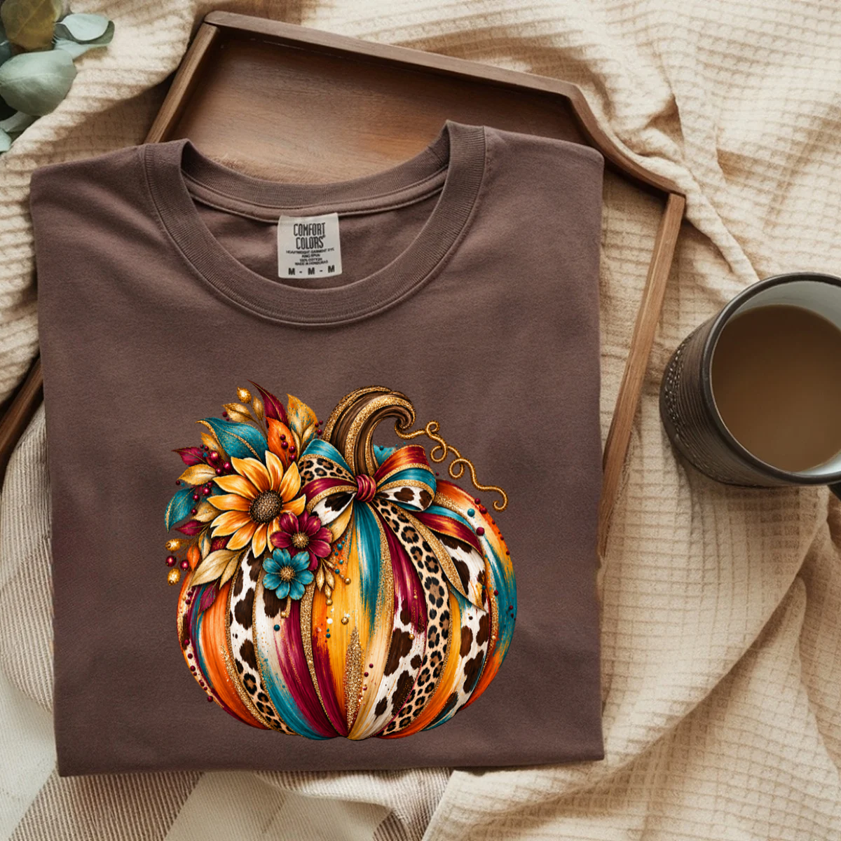 Fall Leopard Cowprint Pumpkin DTF Transfer