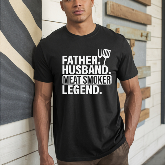 Father Husband Meat Smoker Legend DTF Transfer