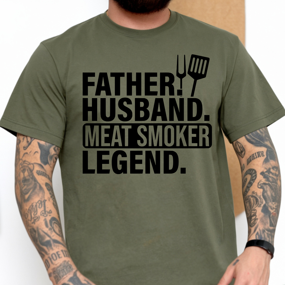Father Husband Meat Smoker Legend DTF Transfer