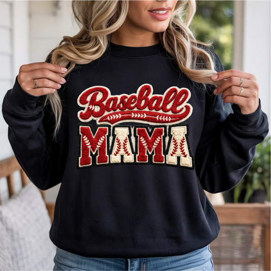 Faux Yarn Baseball Mama DTF Transfer