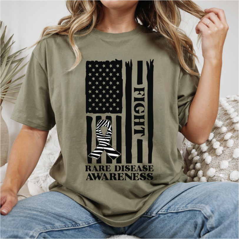 Fight Rare Disease Flag DTF Transfer