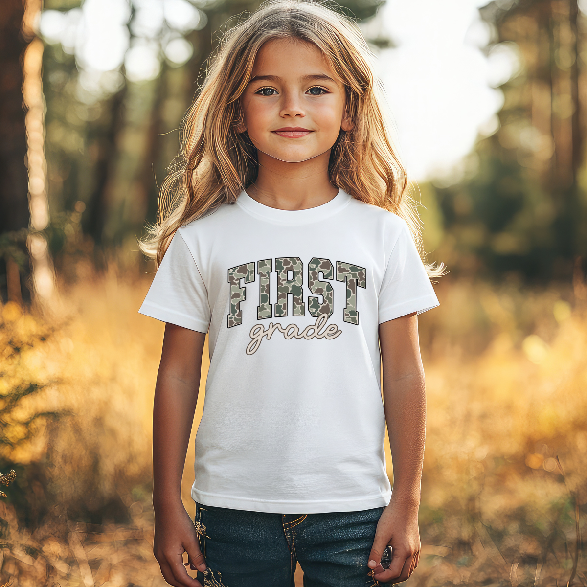 Camo Grade School DTF Transfer