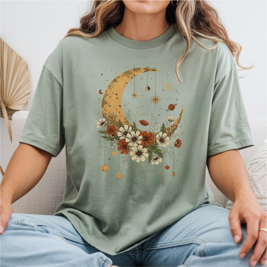 Floral Moon DTF Transfer
