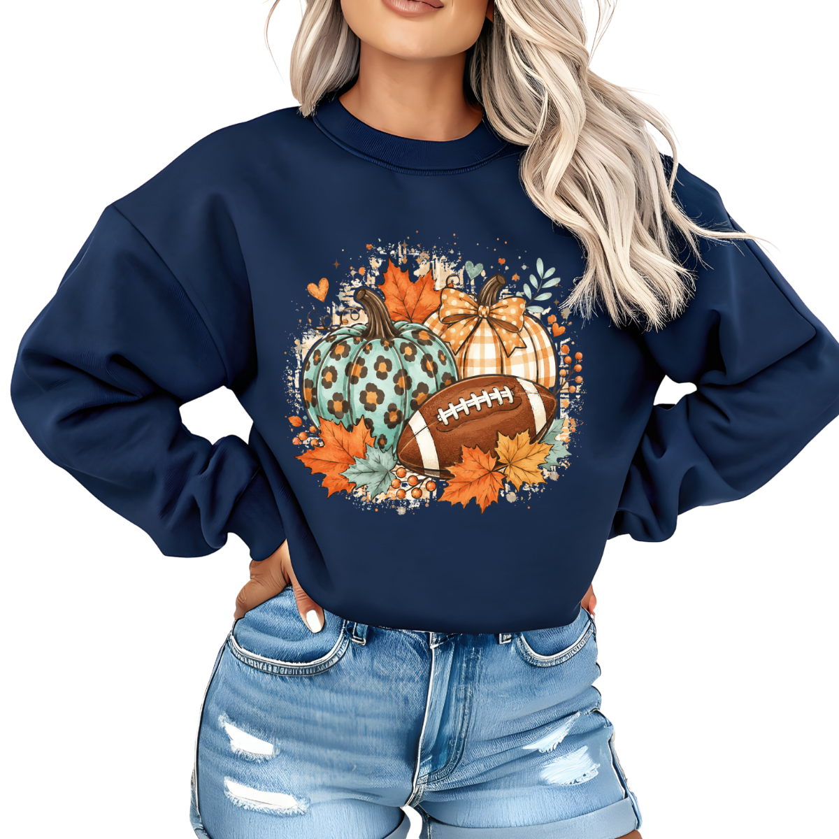 Football and Pumpkins DTF Transfer