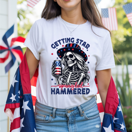 Getting Star Spangled Hammered DTF Transfer