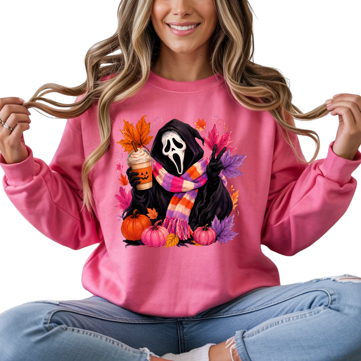 Ghost Face Colorful Fall DTF Transfer