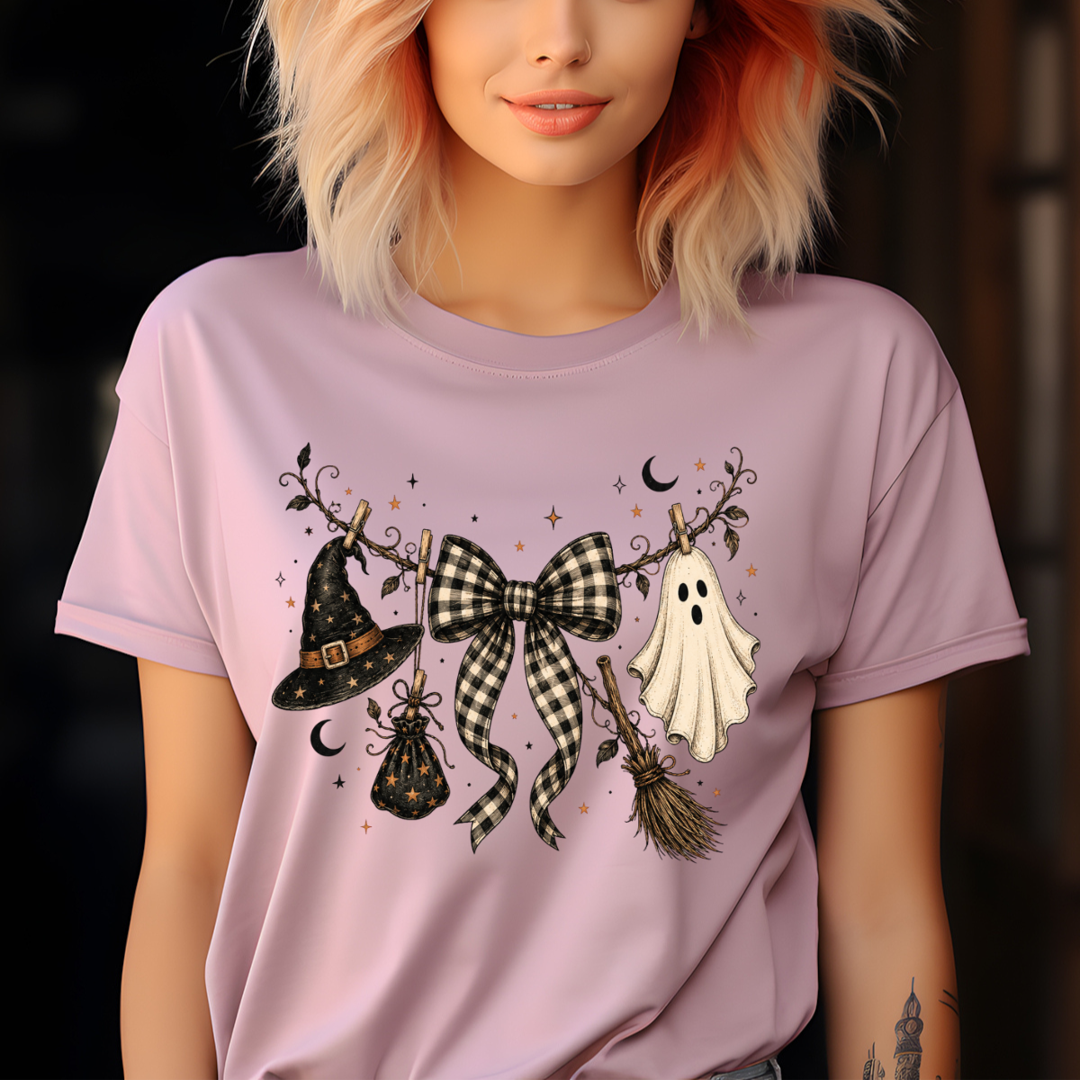 Ghost Hat Coquette DTF Transfer