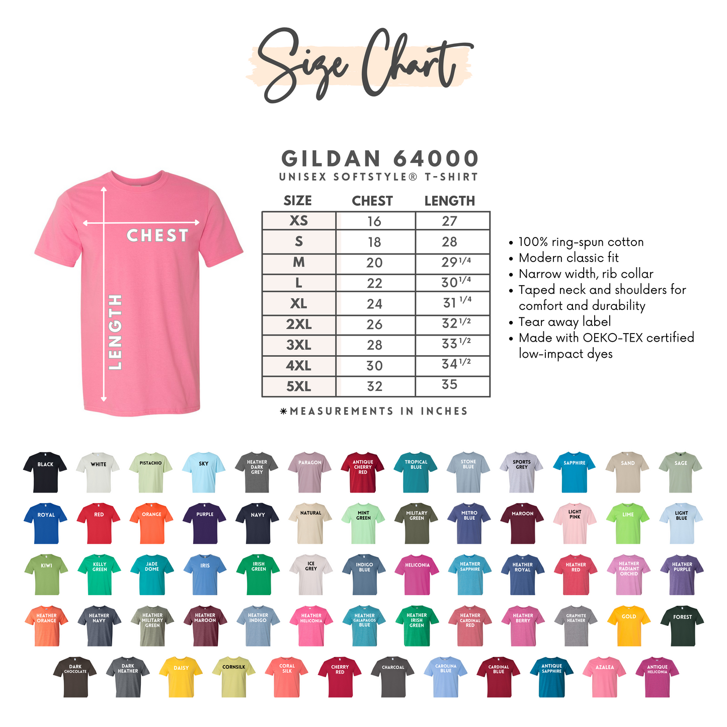 SMALL Short Sleeve Gildan Soft Style