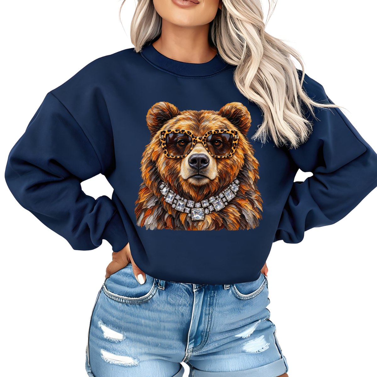 Glam Bear DTF Transfer