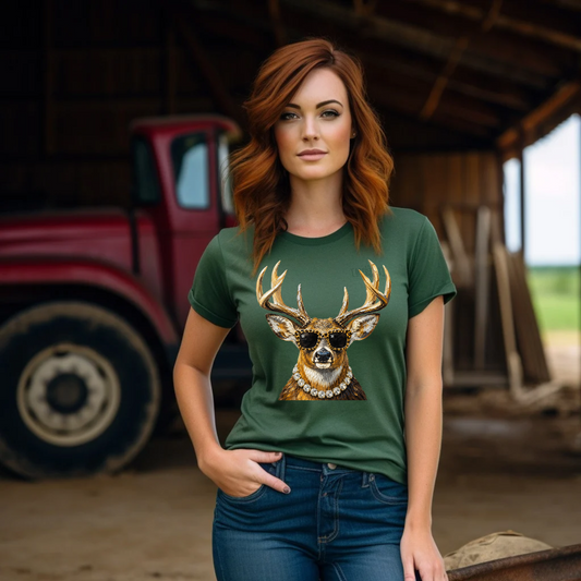 Glam Deer DTF Transfer
