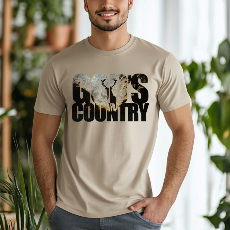 Gods Country Stag DTF Transfer