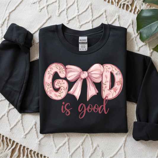God is Good Pink Bow DTF Transfer