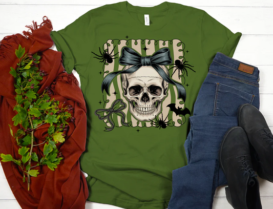 Design - Halloween Coquette Bow Skull Preppy