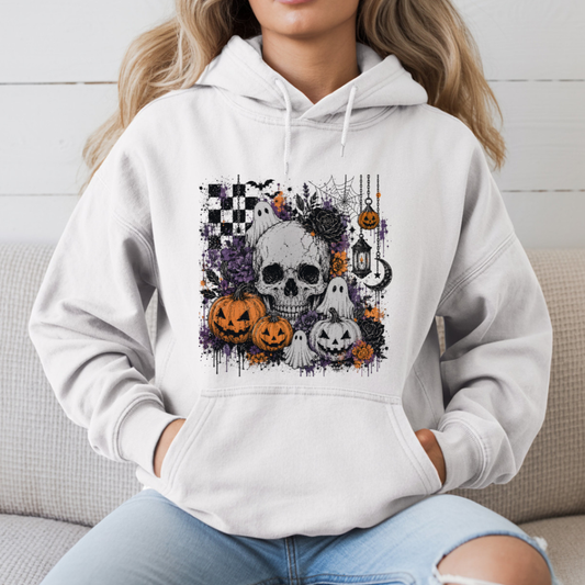 Halloween Skull Pumpkin DTF Transfer