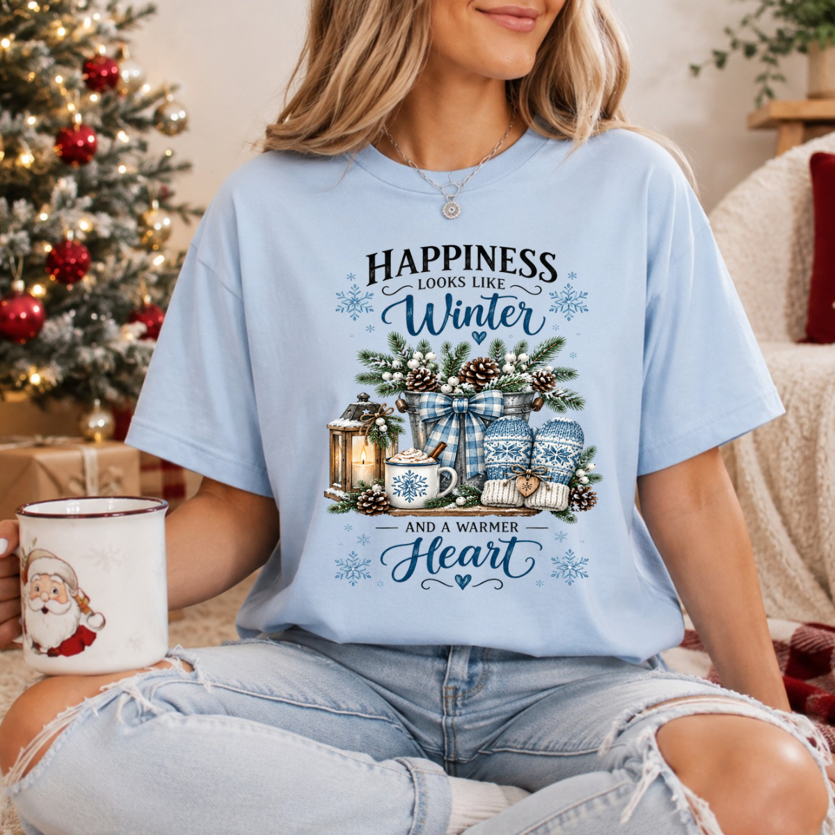 Happiness Looks Like Winter DTF Transfer