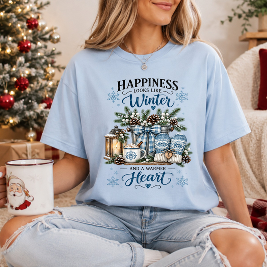 Happiness Looks Like Winter DTF Transfer