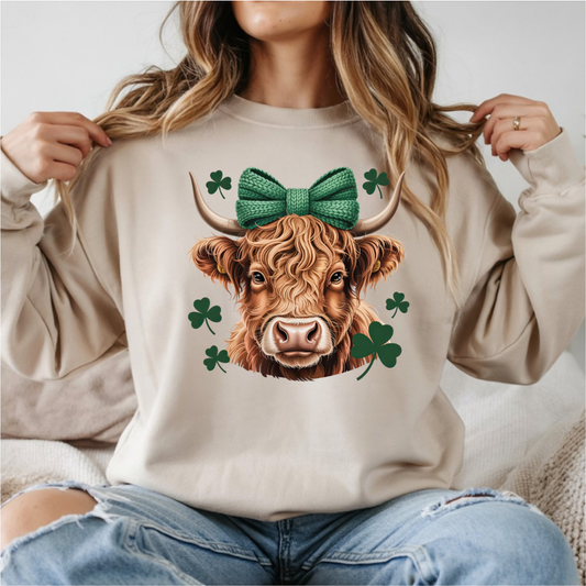 Highland Cow St Patricks Day DTF Transfer