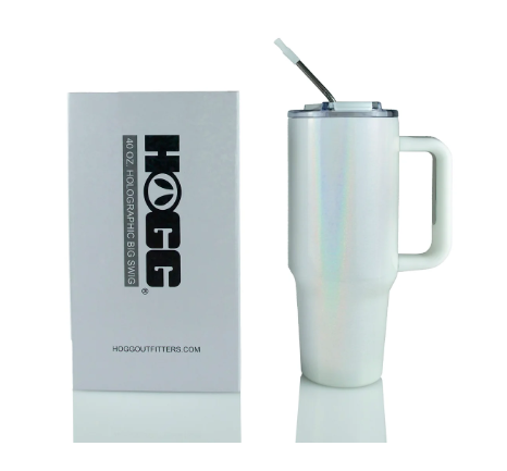 40 OZ Holographic Big Swig Customizable Tumbler with Handle - NON EPOXY TUMBLER