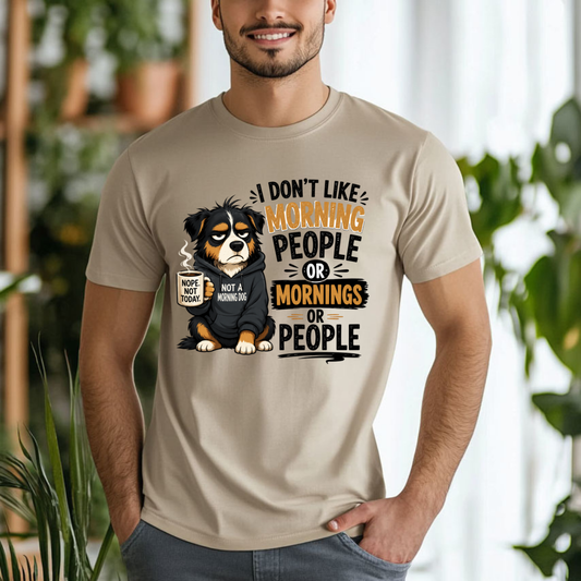I Don't Like Morning People Dog DTF Transfer