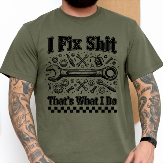 I Fix Shit Wrench DTF Transfer