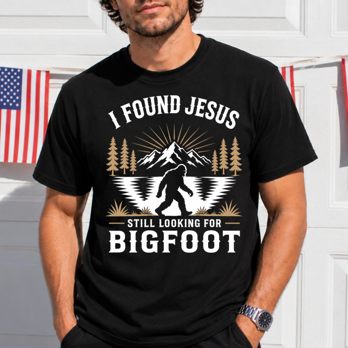 I Found Jesus Still Looking For Bigfoot DTF Transfer