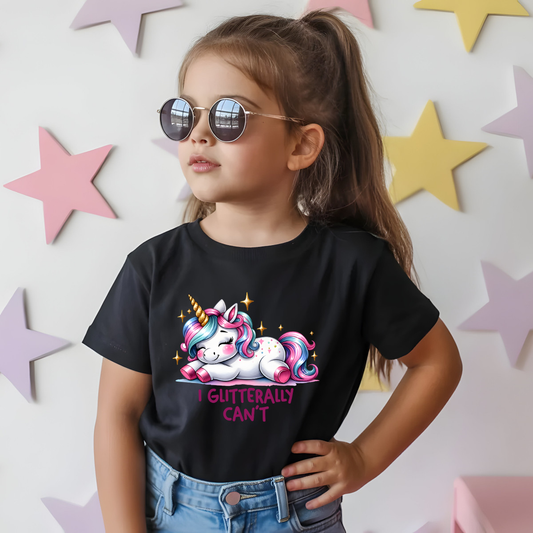 I Glitterally Can't Unicorn DTF Transfer