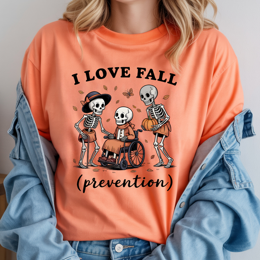 I Love Fall Prevention DTF Transfer