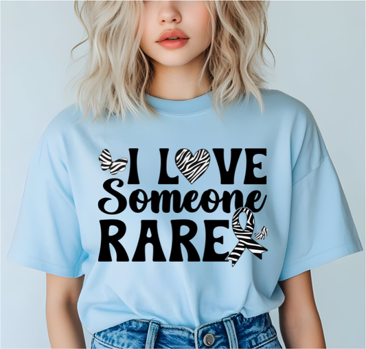 I Love Someone Rare Zebra Print DTF Transfer