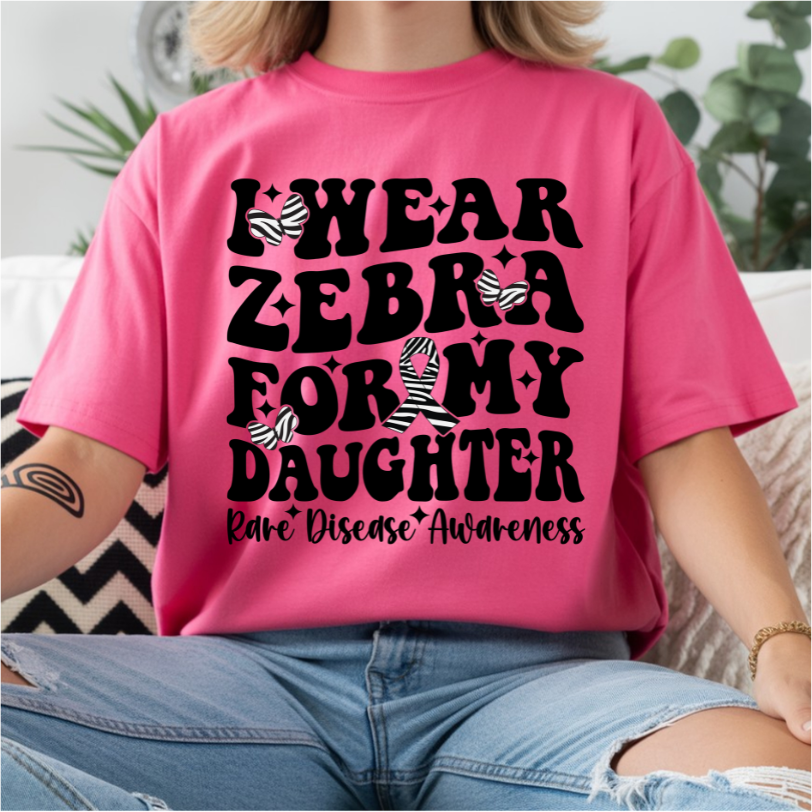 I Wear Zebra for My Daughter DTF Transfer