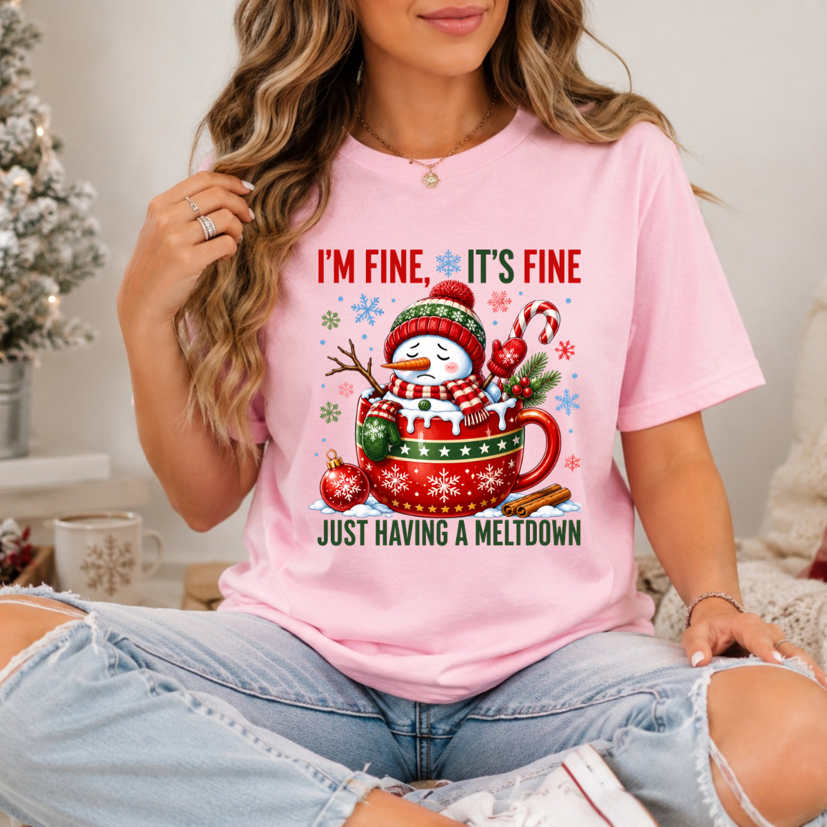 I'm Fine It's Fine Just Having A Meltdown DTF Transfer