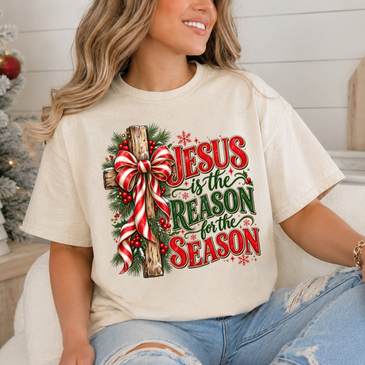 Jesus Is The Reason For The Season DTF Transfer