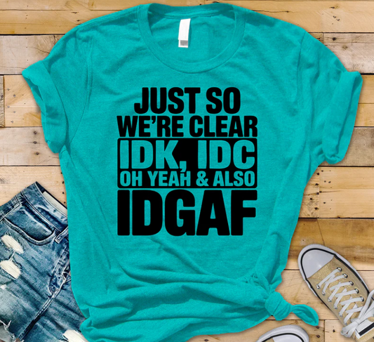 Design - Just So We Clear