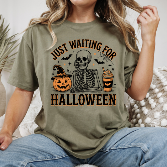 Just Waiting For Halloween DTF Transfer