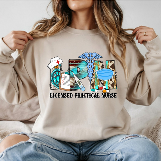 LPN Licensed Practical Nurse DTF Transfer