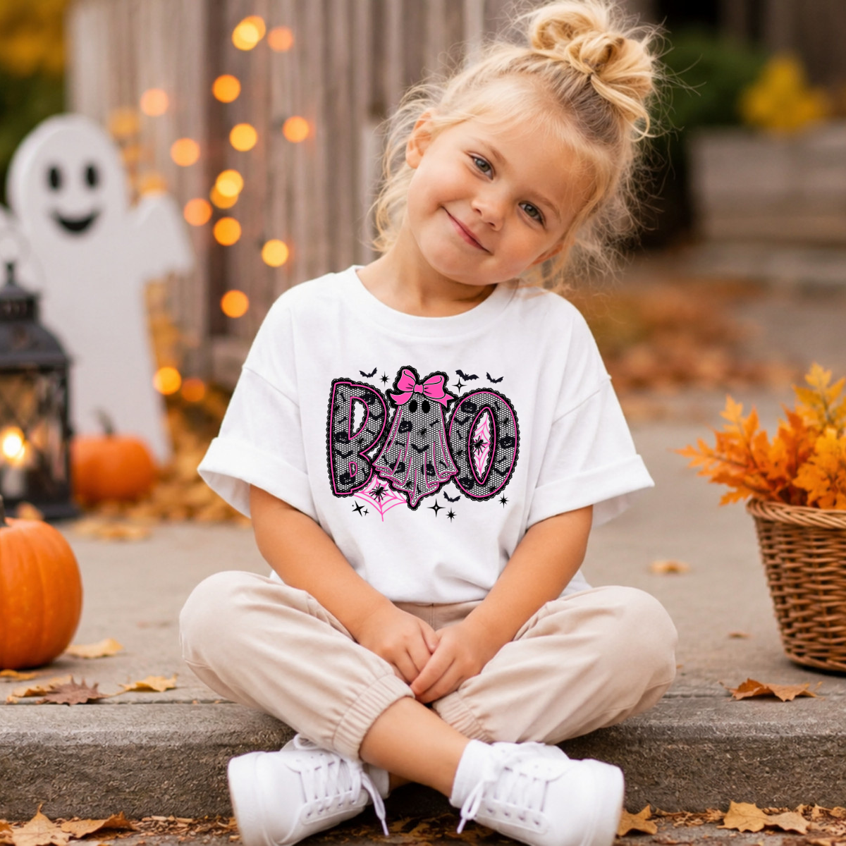 Lace Ghost Boo DTF Transfer
