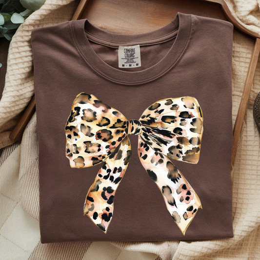 Leopard Bow DTF Transfer