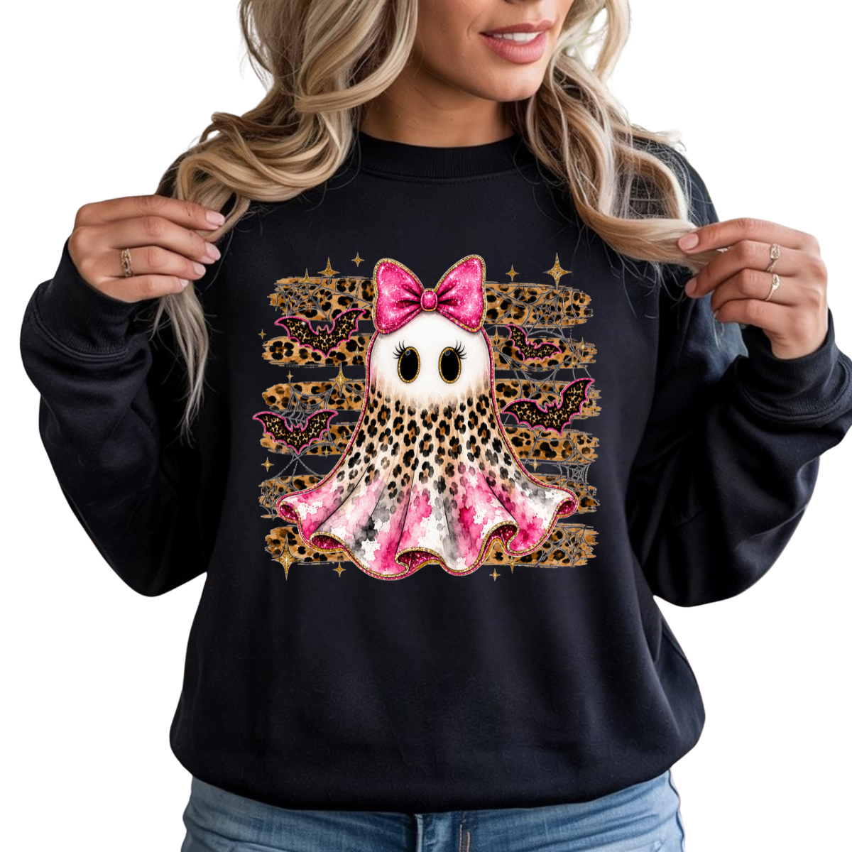 Leopard Brush Strokes Ghostie DTF Transfer