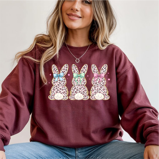 Leopard Bunny Coquette Bow Easter DTF Transfer