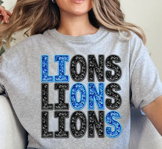 Design - Lions Repeat Glitter