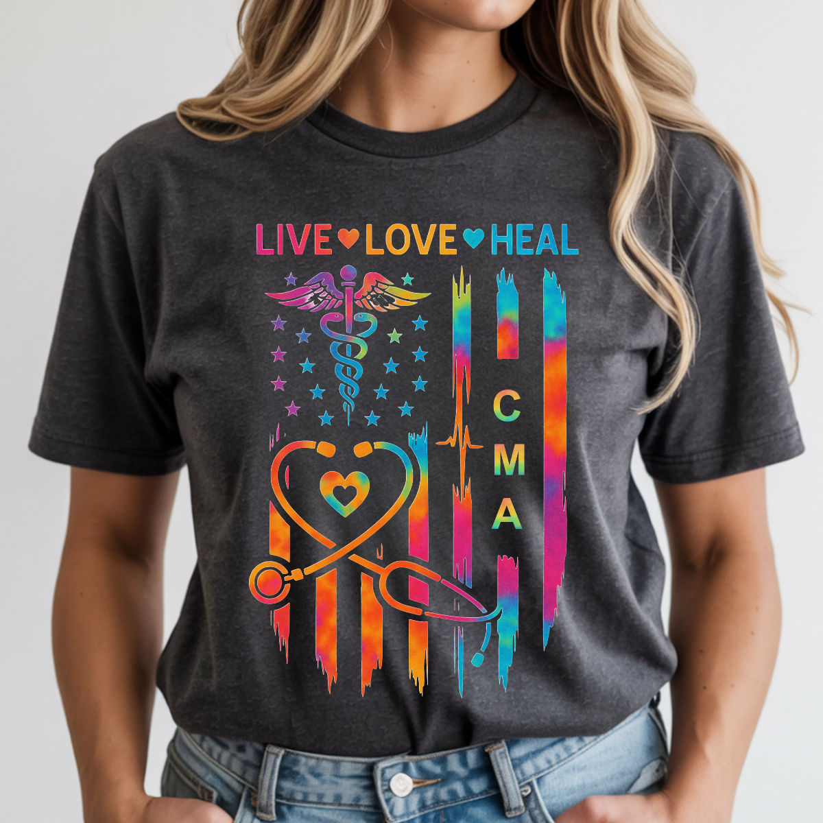 Live Love Heal CMA Flag DTF Transfer