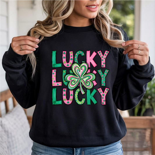 Lucky Repeat with Clover DTF Transfer