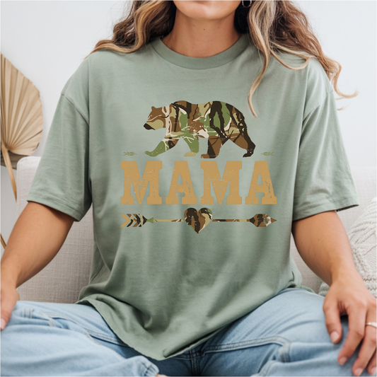 Mama Camo Bear DTF Transfer